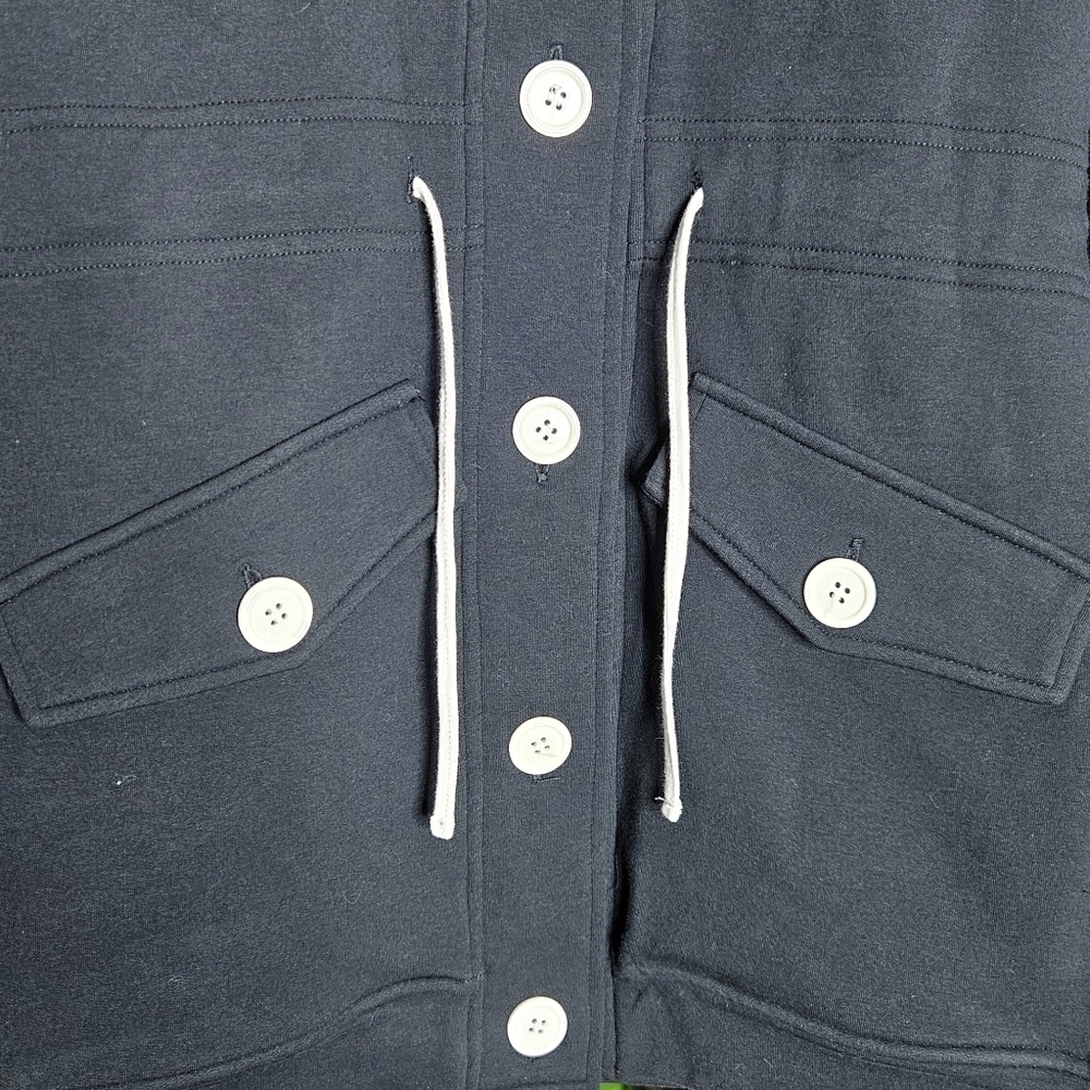 Quagmire Golf Women's Black Button-Up Funnel Neck Sweatshirt Jacket size Small - Picture 5 of 6